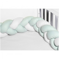 Baby Oliver des 3130 πλεξούδα Λευκή-Μέντα τριπλή Βαμβακερή 20 μ χ 200 εκ.