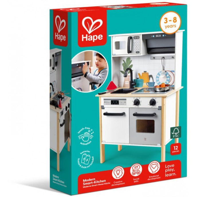 Hape Playfully Delicious Ξύλινη Κουζίνα Modern Smart-Kitchen (E3216A).
