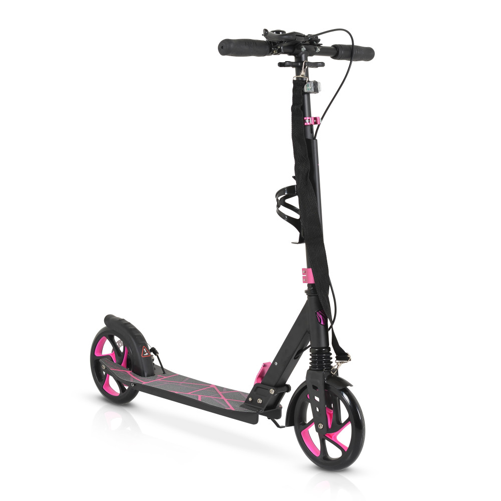 Αναδιπλούμενο αλουμινένιο kick scooter με πίσω δισκόφρενο.