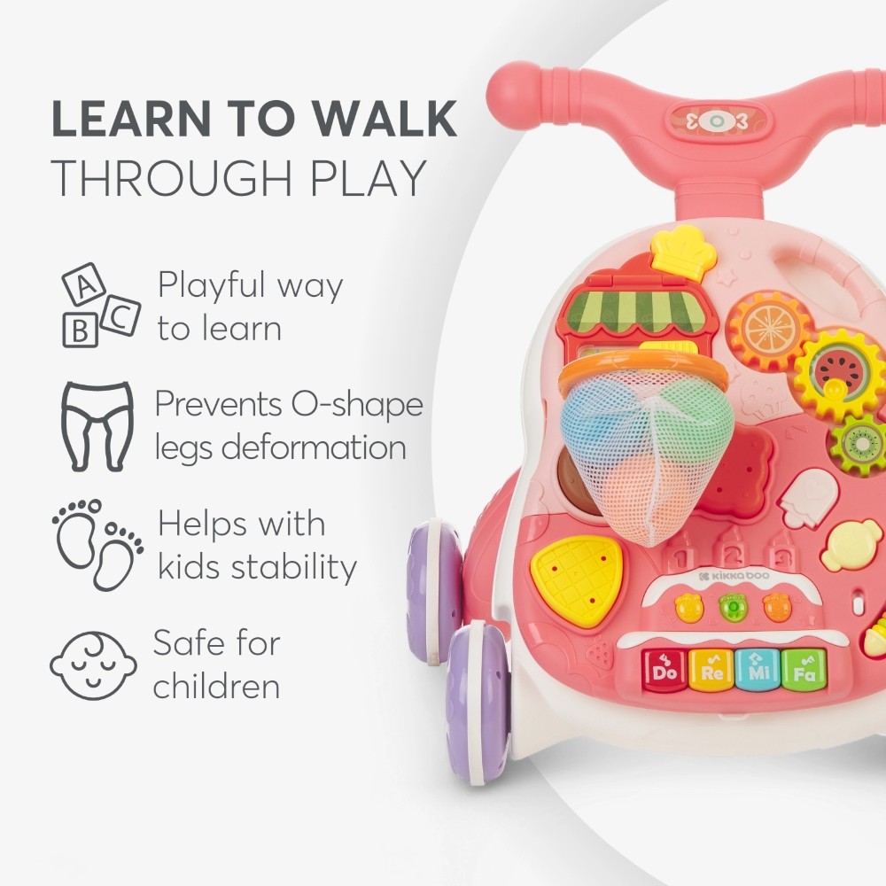 Η φωτογραφία δείχνει Περπατούρα και τραπέζι δραστηριοτήτων της εταιρείας Kikka Boo.