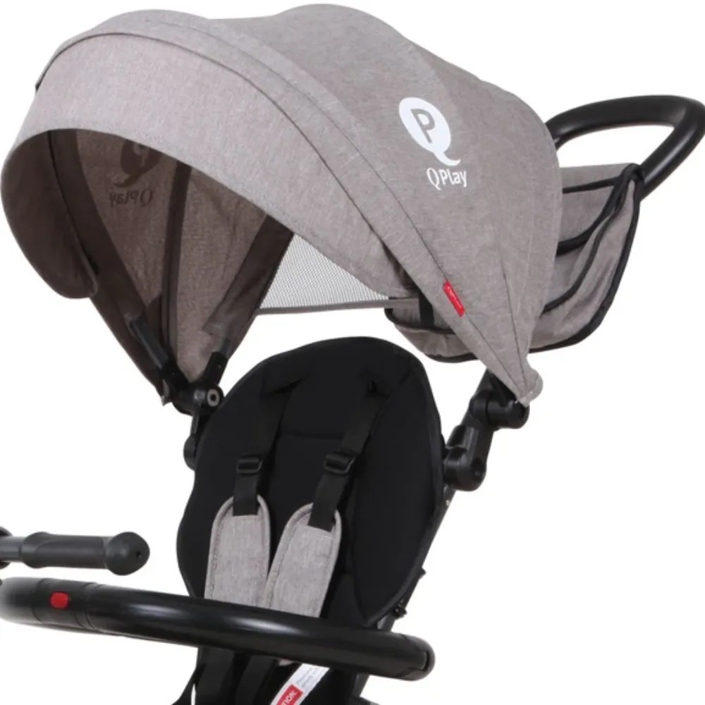 Qplay Rito Plus Eva Αναδιπλούμενο Τρίκυκλο Ποδηλατάκι 10 - 72 μηνών BlackΤρίκυκλο ποδήλατο που ακολουθεί την ανάπτυξη του παιδιού από 10 έως 72 μηνώνΡυθμιζόμενο καθ’ ύψος τιμόνι γονέαΑναδιπλούμενο – αφαιρούμενο σκίαστρο με UV προστασία UPF 50+Πλάτη καθίσματος με 2 θέσεις ανάκλισης για άνετη βόλταΜαλ