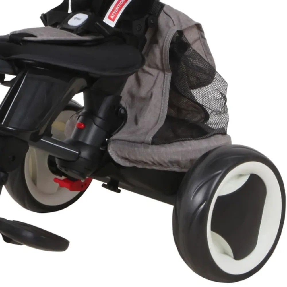 Qplay Rito Plus Eva Αναδιπλούμενο Τρίκυκλο Ποδηλατάκι 10 - 72 μηνών BlackΤρίκυκλο ποδήλατο που ακολουθεί την ανάπτυξη του παιδιού από 10 έως 72 μηνώνΡυθμιζόμενο καθ’ ύψος τιμόνι γονέαΑναδιπλούμενο – αφαιρούμενο σκίαστρο με UV προστασία UPF 50+Πλάτη καθίσματος με 2 θέσεις ανάκλισης για άνετη βόλταΜαλ