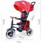 Qplay Rito Plus Eva Αναδιπλούμενο Τρίκυκλο Ποδηλατάκι 10 - 72 μηνών BlackΤρίκυκλο ποδήλατο που ακολουθεί την ανάπτυξη του παιδιού από 10 έως 72 μηνώνΡυθμιζόμενο καθ’ ύψος τιμόνι γονέαΑναδιπλούμενο – αφαιρούμενο σκίαστρο με UV προστασία UPF 50+Πλάτη καθίσματος με 2 θέσεις ανάκλισης για άνετη βόλταΜαλ