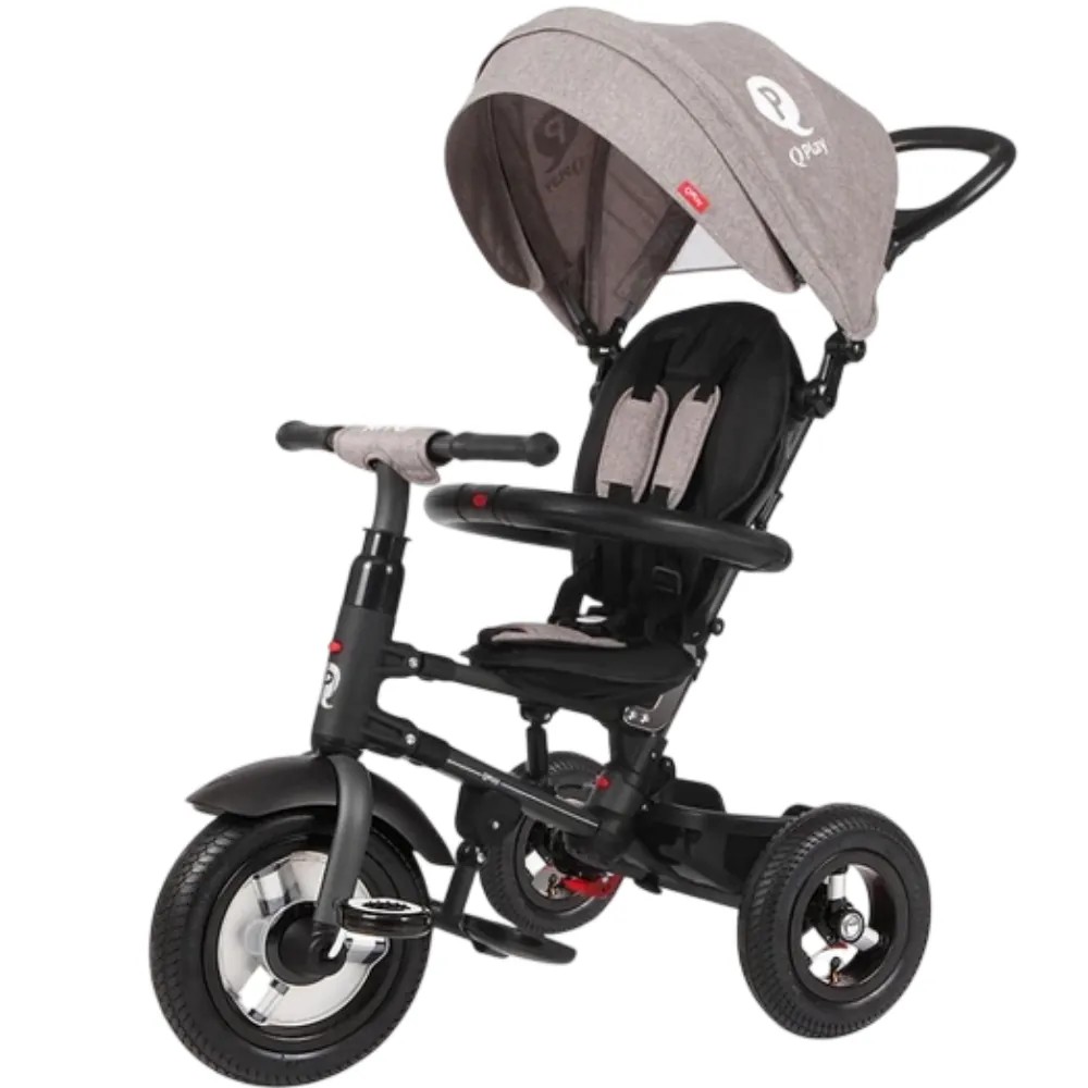 Qplay Rito Air Αναδιπλούμενο Τρίκυκλο Ποδηλατάκι 10 - 72 μηνών BlackΤρίκυκλο ποδήλατο που ακολουθεί την ανάπτυξη του παιδιού από 10 έως 72 μηνώνΡυθμιζόμενο καθ’ ύψος τιμόνι γονέαΑναδιπλούμενο – αφαιρούμενο σκίαστρο με UV προστασία UPF 50+Πλάτη καθίσματος με 2 θέσεις ανάκλισης για άνετη βόλταΜαλακό μ