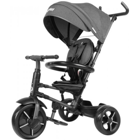 Qplay Rito Eva Star Αναδιπλούμενο Τρίκυκλο Ποδηλατάκι 10 - 72 μηνών BlackΤρίκυκλο ποδήλατο που ακολουθεί την ανάπτυξη του παιδιού από 10 έως και 72 μηνώνΡυθμιζόμενο καθ’ ύψος τιμόνι γονέαΑναδιπλούμενο – αφαιρούμενο σκίαστρο με UV προστασία UPF 50+ με προέκταση για περισσότερη κάλυψη του παιδιούΠλάτη