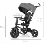 Qplay Rito Eva Star Αναδιπλούμενο Τρίκυκλο Ποδηλατάκι 10 - 72 μηνών BlackΤρίκυκλο ποδήλατο που ακολουθεί την ανάπτυξη του παιδιού από 10 έως και 72 μηνώνΡυθμιζόμενο καθ’ ύψος τιμόνι γονέαΑναδιπλούμενο – αφαιρούμενο σκίαστρο με UV προστασία UPF 50+ με προέκταση για περισσότερη κάλυψη του παιδιούΠλάτη