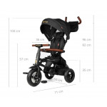 Qplay&nbsp;Rito Deluxe Air&nbsp;Αναδιπλούμενο Τρίκυκλο Ποδηλατάκι 10 - 72 μηνών BlackΈλεγχος τιμονιού από το γονέαΛειτουργία ελεύθερου τροχούΛειτουργία ελεύθερης λαβής τιμονιούΖώνη ασφαλείας 5 σημείων με επένδυσηΆνετο κάθισμα με ρύθμιση πλάτης σε δύο στάδιαΕπιπλέον υποστήριξη ρύθμισης πλάτης – προστ