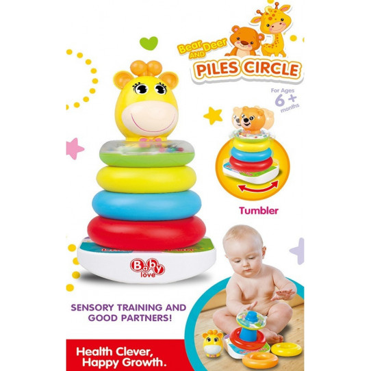 Moni Εκπαιδευτικοί κρίκοι Bear and Deer Rings 35785Κατάλληλο για παιδιά από 6 μηνών και άνω.