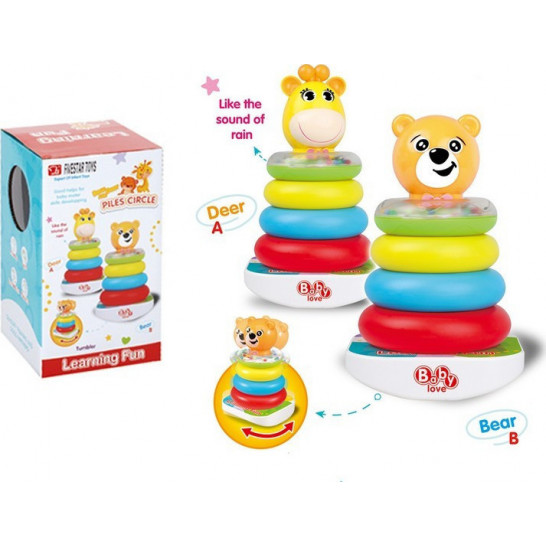 Moni Εκπαιδευτικοί κρίκοι Bear and Deer Rings 35785Κατάλληλο για παιδιά από 6 μηνών και άνω.