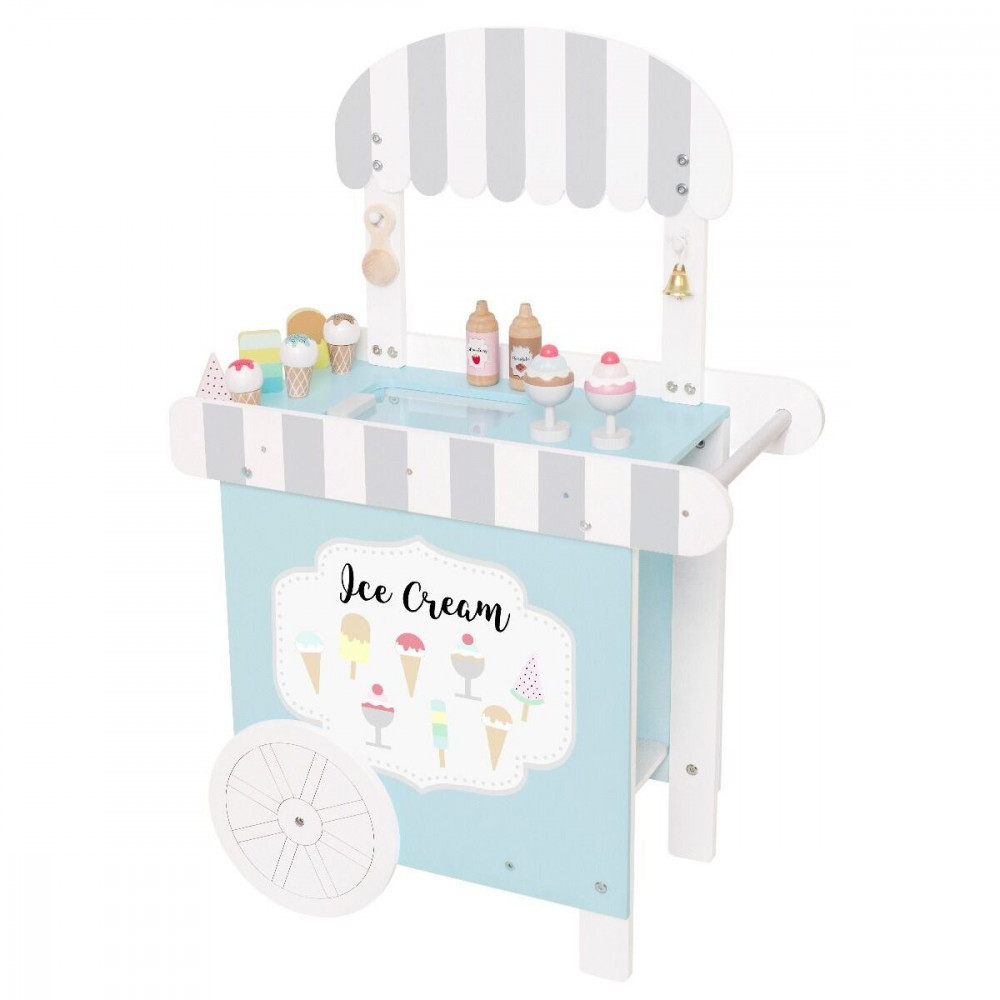 Το πιο συναρπαστικό παιχνίδι είναι αυτό το παγωταζίδικο! Το όνειρο κάθε παιδιού!Μια δική τους επιχείρηση να φτιάχνουν και να πουλάνε τα παγωτά τους!Ξυλάκια, χωνακια, γεύσεις και σιρόπια για ολα τα γούστα!Έχει τέλειο μέγεθος για να φτάνουν τα παιδάκια, ξύλινα παγωτάκια που μπορούν να κρατήσουν τα μικ