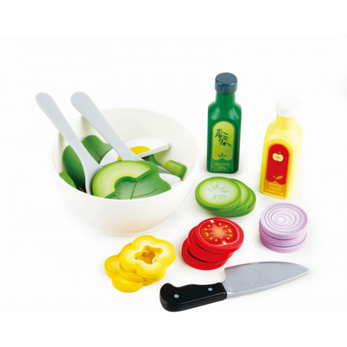 Hape Healthy Salad Playset Σετ Υγιεινής Διατροφής Σαλάτα 39 Τεμ E3174A