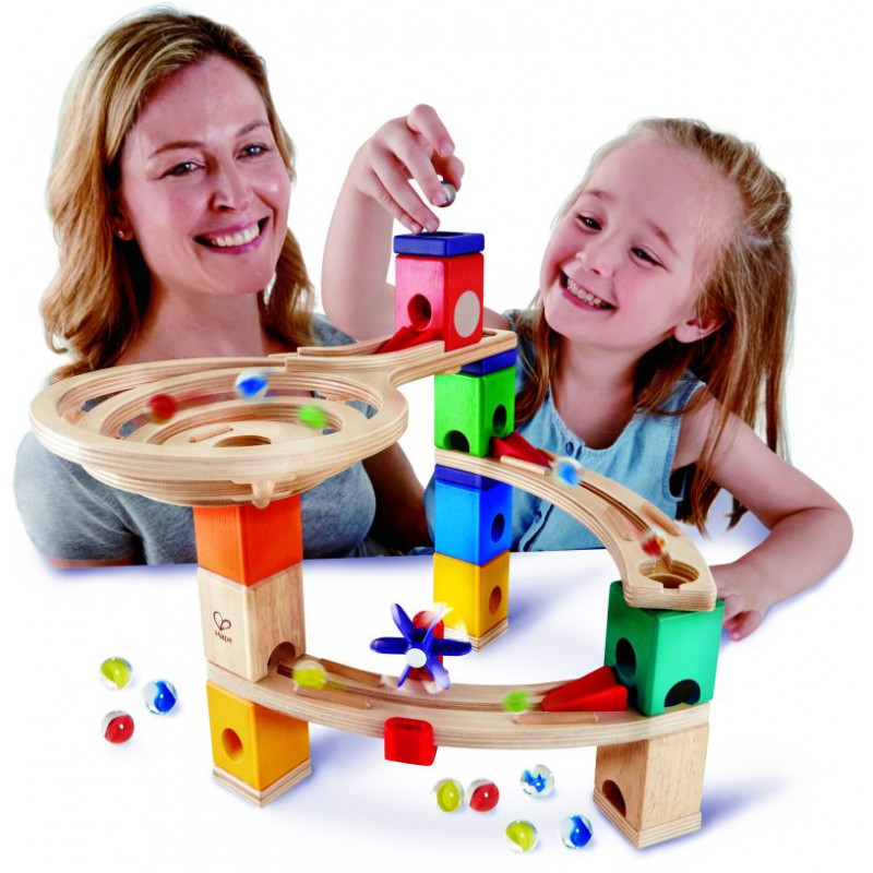 Hape Quadrilla Marble Run Ξύλινο Race To The Finish-58Τμχ (E6021A).