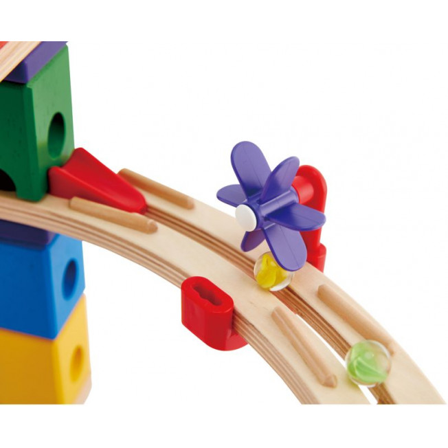 Hape Quadrilla Marble Run Ξύλινο Race To The Finish-58Τμχ (E6021A).