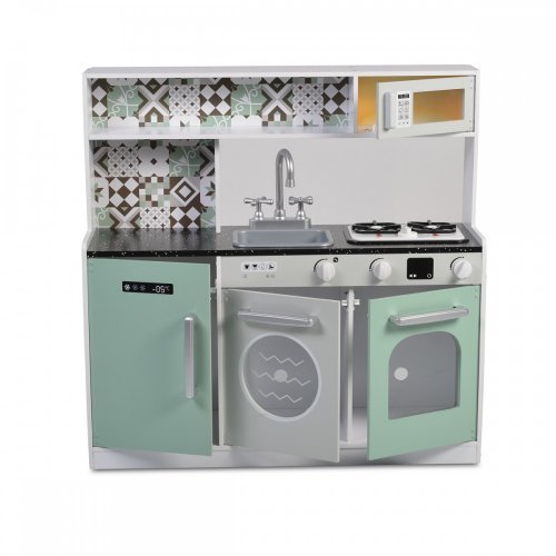 ΞΥΛΙΝΗ ΠΑΙΔΙΚΗ ΚΟΥΖΙΝΑ MONI  7257 WITH LIGHTS MICROWAVE AND SINK  3800146221119