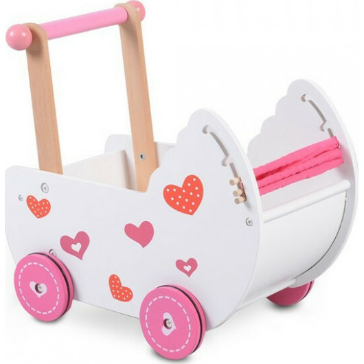 Ξύλινο Καροτσάκι για Κούκλες&nbsp;MONI Toys.