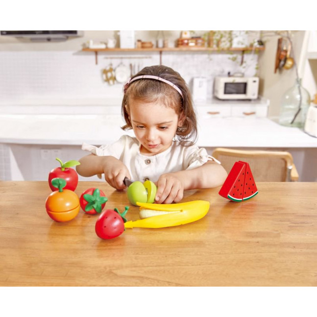 Hape Healthy Fruit Playset (E3171A) - Σετ Υγιεινής Διατροφής Φρούτα - 9 Τεμ.