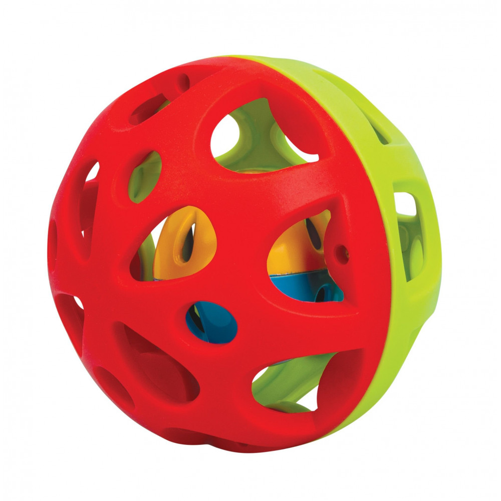 Η φωτογραφία δείχνει Winfun Μπαλίτσα κουδουνίστρα Easy Grasp Rattle BallΜπαλίτσα σχεδιασμένη να πιάνεται εύκολα από μικρά χεράκια.