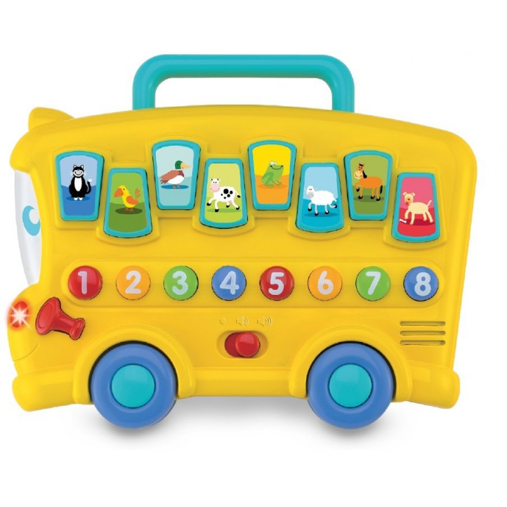 Η φωτογραφία δείχνει Winfun Λεωφορείο με ήχους ζώων Animal sounds busΛεωφορείο με αριθμούς και μελωδίεςΑριθμοι ταυτοποίησης από το 1 ως το 8.