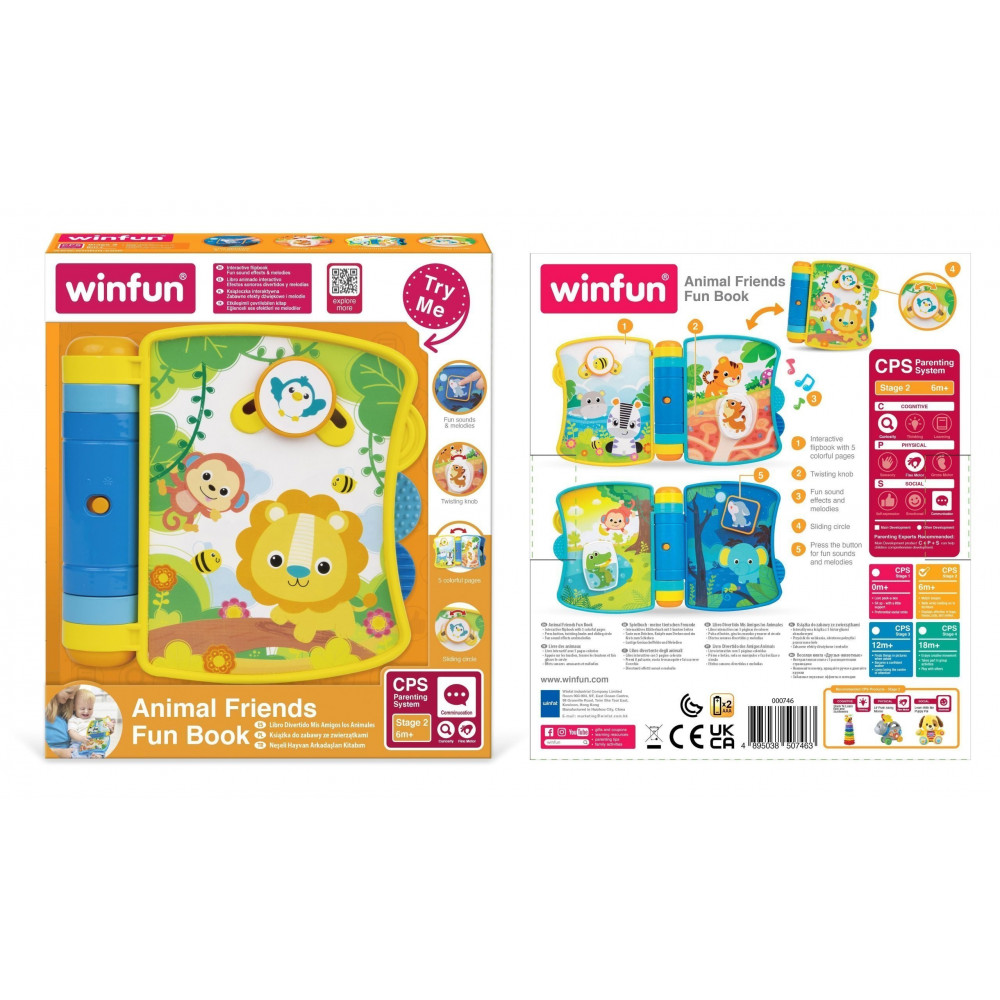 Winfun Το Βιβλιαράκι μου με Ζωάκια της Ζούγκλας Animal Friends Fun BookΒιβλιαράκι δραστηριοτήτων με 5 πολύχρωμες σελίδες.