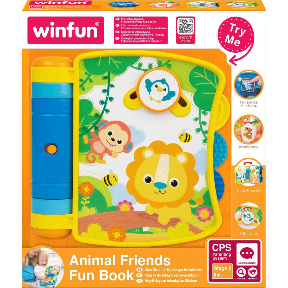 Winfun Το Βιβλιαράκι μου με Ζωάκια της Ζούγκλας Animal Friends Fun BookΒιβλιαράκι δραστηριοτήτων με 5 πολύχρωμες σελίδες.