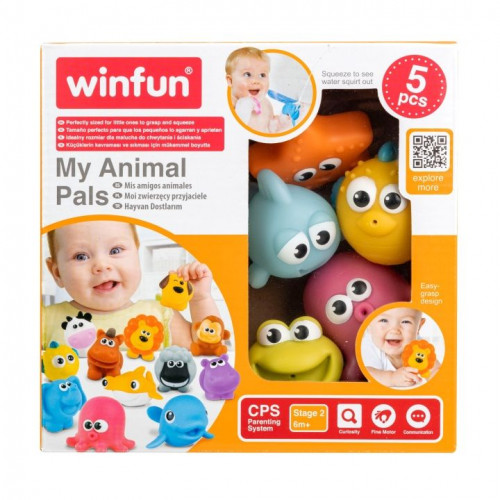 Winfun Ζωάκια Μπάνιου Σετ 5 τμχ-My Animal Pals (403302)