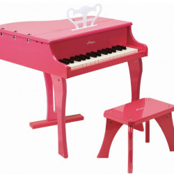 Hape Happy Grand Piano Pink Το Μεγάλο Μου Πιάνο Με 30 Πλήκτρα και Καρεκλάκι 2Τεμ E0319