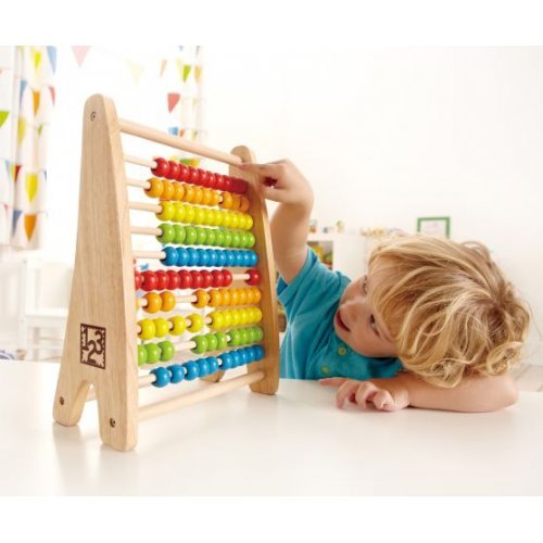 Hape Rainbow Bead Abacus Πολύχρωμος Άβακας 10 Στηλών 1Τεμ E0412