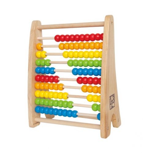 Hape Rainbow Bead Abacus Πολύχρωμος Άβακας 10 Στηλών 1Τεμ E0412