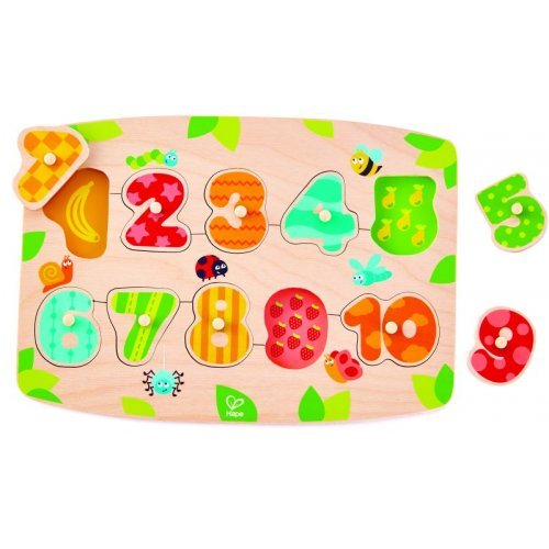 Hape Number Peg Puzzle Παζλ Αριθμών και Χρωμάτων 11Τεμ E1404