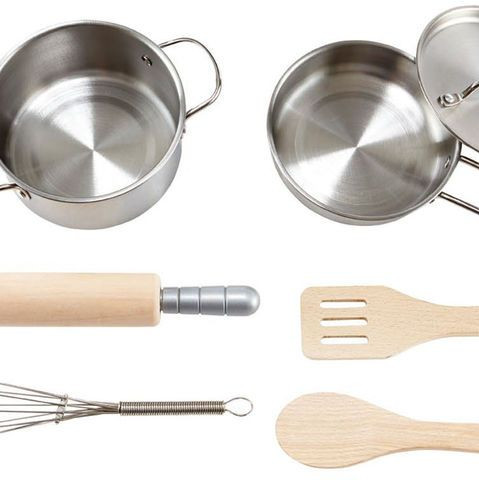 Hape Chef's Cooking Set - Σετ Κατσαρόλες Και Αξεσουάρ Μαγειρέματος - 7 Τεμ. E3137
