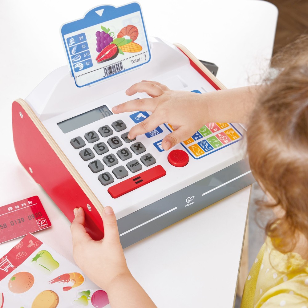 Hape Early Explorer Ξύλινη Ταμειακή Μηχανή Beep N Buy (E3184A)