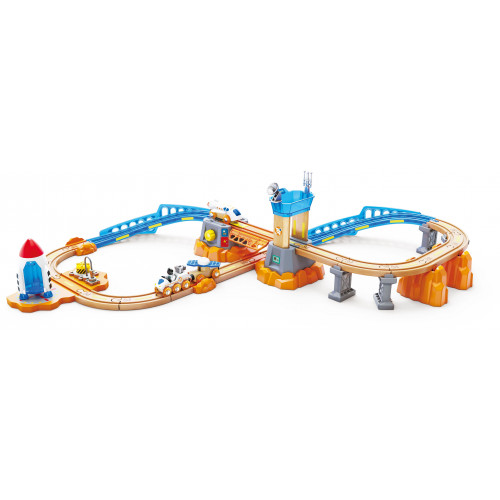 Hape Railway Ξύλινος Σιδηρόδρομος Αποστολή Στο Διάστημα (E3798)