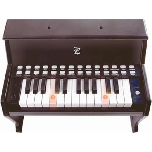 Hape Learn With Lights Piano,Black - Ηλεκτρικό Πιάνο Για Εκμάθηση Με Φωτιζόμενα Πλήκτρα (E0627A)