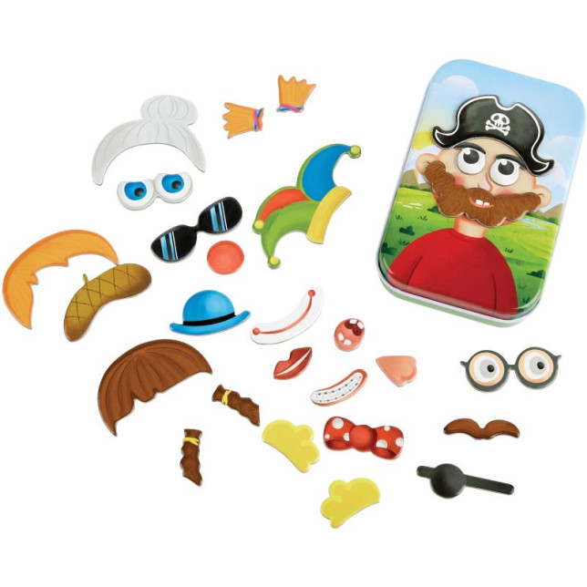 Hape Magnetic Funny Face (E0476A) - Ταίριαξε τα Πρόσωπα (Μαγνητικό) - 29 Τεμ.