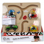 Hape Kids II Ξύλινο Παζλ Paths To Adventure (11870)Ξύλινο παζλ με τέσσερα οχηματάκια.