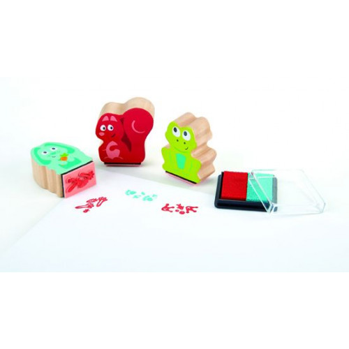 Hape Pawprint Ink Stamps Σφραγίδες 4 Τεμ E1060