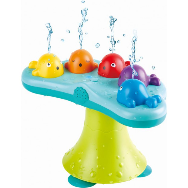 Hape Musical Whale Fountain (E0218A) - Μουσικές Φαλαινίτσες Μπάνιου - 1 ΤεμΚάντε το μπάνιο μαγικό με αυτό το υπέροχο μουσικό σιντριβάνι φάλαινας! Επιλέξτε ανάμεσα στο να παρακολουθείτε τα σιντριβάνια ή να παίζετε κάθε φάλαινα σαν τα κλειδιά ενός πιάνου! Απλά κολλήστε στο κάτω μέρος του μπάνιου με τη
