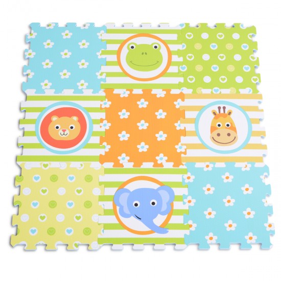 Αναλυτικά χαρακτηριστικά:Αντιολισθητική επιφάνειαΕκτύπωση θερμικής μεταφοράςΠεριέχει 9 τεμάχιαΥποστηρίζει την ανάπτυξη της αντίληψης του χρώματος και των λεπτών κινητικών δεξιοτήτων από νεαρή ηλικίαΚατασκευασμένο από μαλακό ελαστικό αφρό EVA, με εξαιρετική λειτουργία θερμομόνωσηςΚατάλληλο για παιδιά