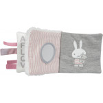 Μαλακό βιβλίο της εταιρείας Miffy σε λευκό-ροζ χρώμα.