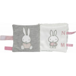 Μαλακό βιβλίο της εταιρείας Miffy σε λευκό-ροζ χρώμα.