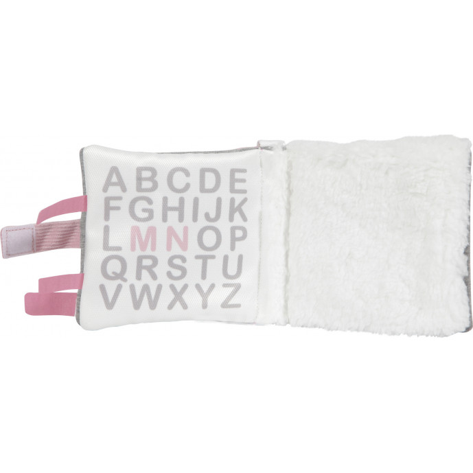 Μαλακό βιβλίο της εταιρείας Miffy σε λευκό-ροζ χρώμα.