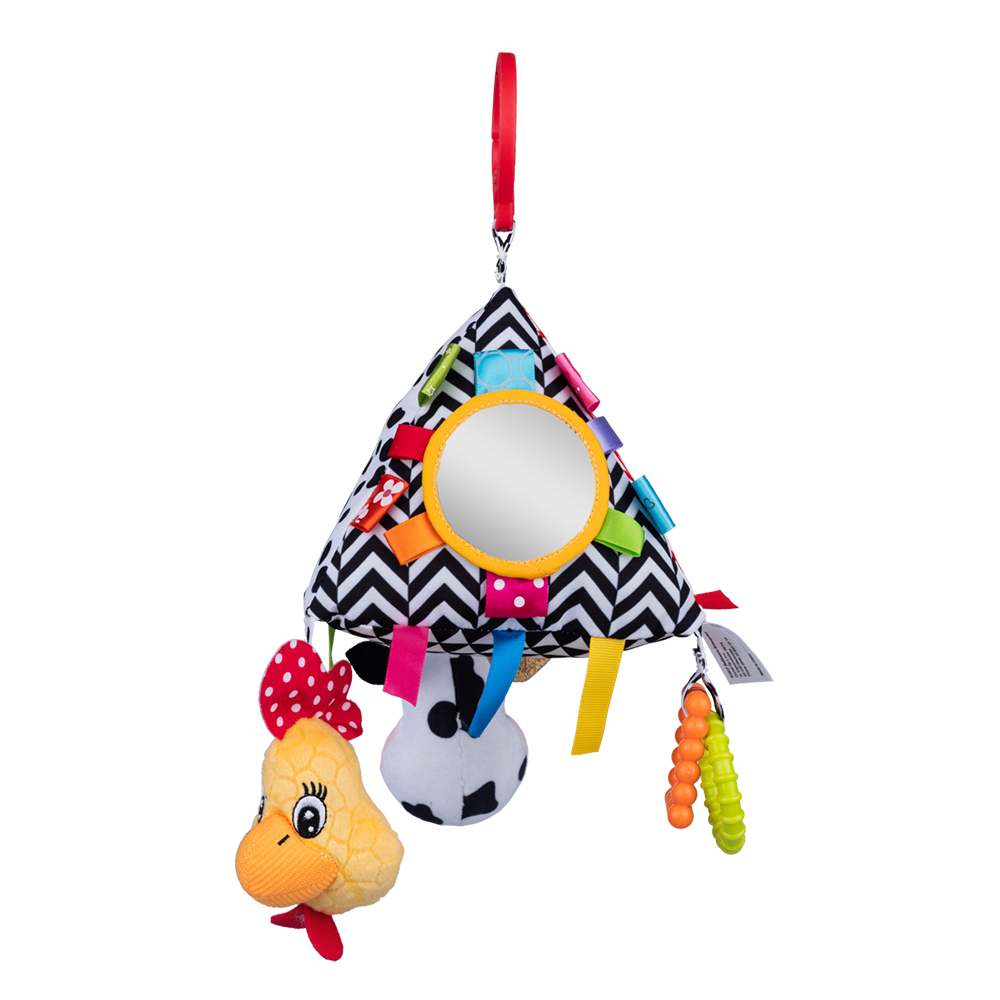 Η φωτογραφία δείχνει Κρεμαστό λούτρινο παιχίδι σε σχήμα πυραμίδα&nbsp;με ζώα της εταιρείας Bali Bazoo.