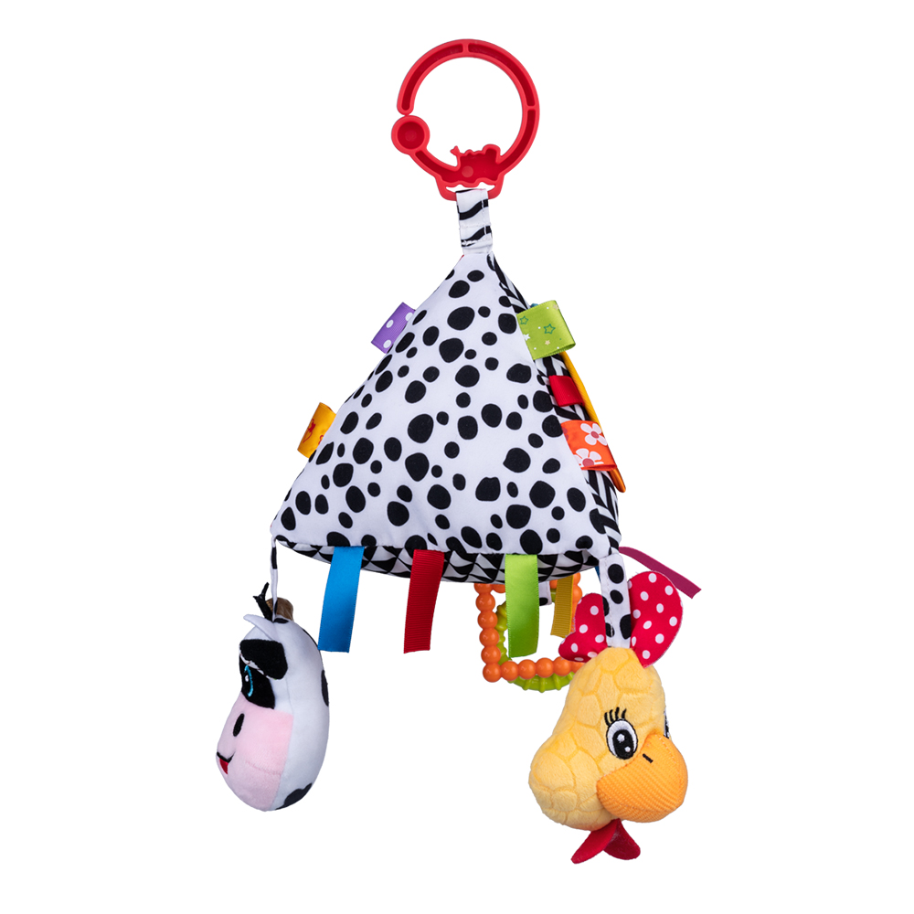 Η φωτογραφία δείχνει Κρεμαστό λούτρινο παιχίδι σε σχήμα πυραμίδα&nbsp;με ζώα της εταιρείας Bali Bazoo.