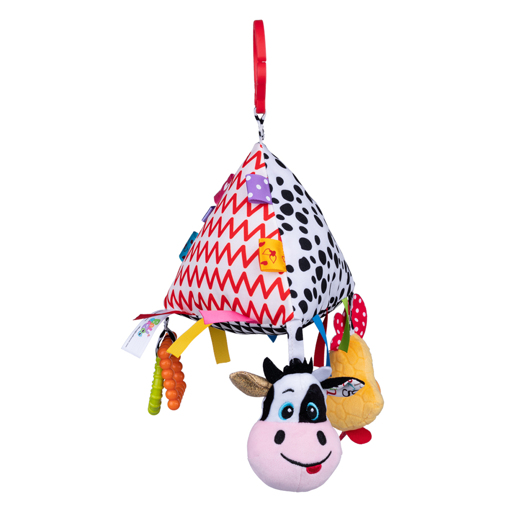 Η φωτογραφία δείχνει Κρεμαστό λούτρινο παιχίδι σε σχήμα πυραμίδα&nbsp;με ζώα της εταιρείας Bali Bazoo.