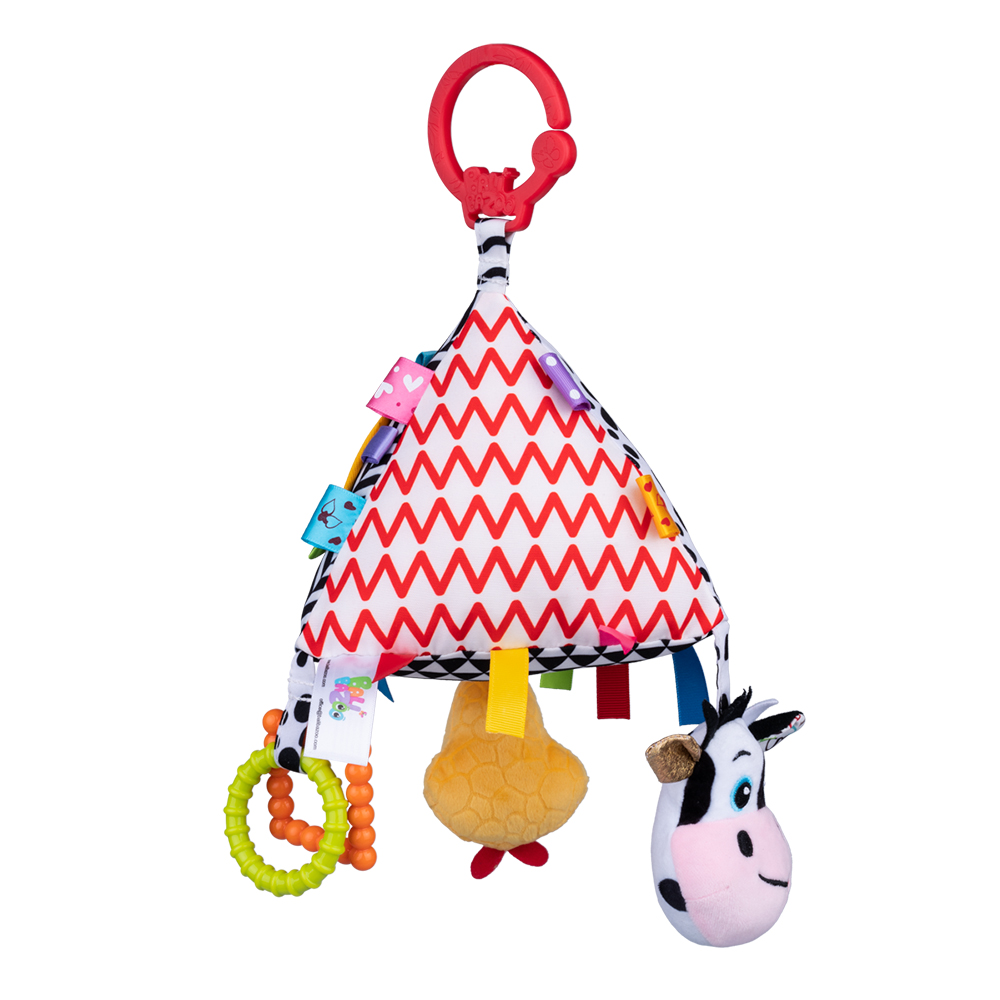 Η φωτογραφία δείχνει Κρεμαστό λούτρινο παιχίδι σε σχήμα πυραμίδα&nbsp;με ζώα της εταιρείας Bali Bazoo.