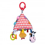 Η φωτογραφία δείχνει Κρεμαστό λούτρινο παιχίδι σε σχήμα πυραμίδα&nbsp;με ζώα της εταιρείας Bali Bazoo.