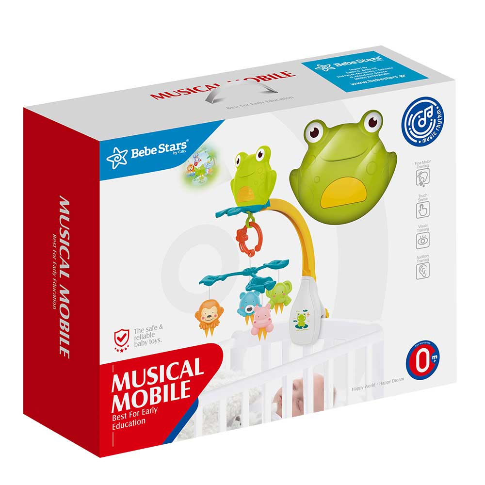 Η φωτογραφία δείχνει BEBE STARS ΜΟΥΣΙΚΟ ΠΕΡΙΣΤΡΕΦΟΜΕΝΟ ΚΡΕΒΑΤΙΟΥ FROG.