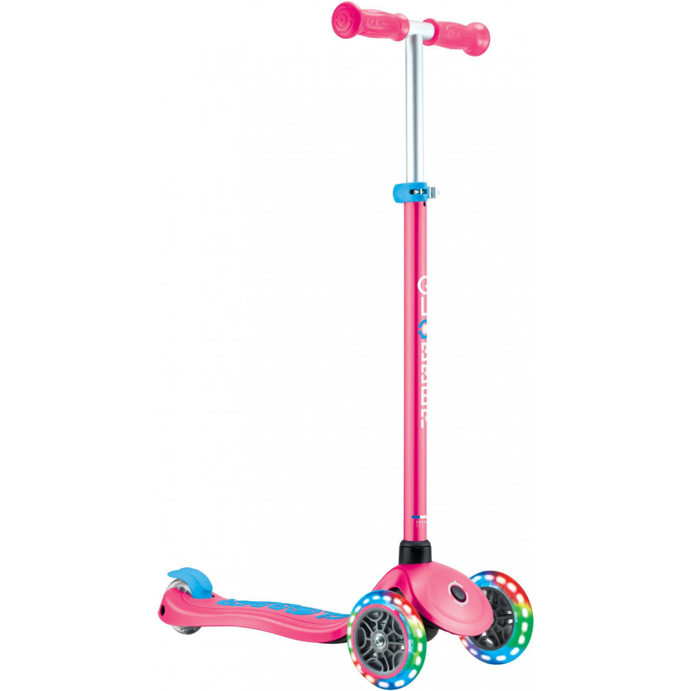 Globber Scooter Primo Plus Lights Fuchsia (442-610-4).
