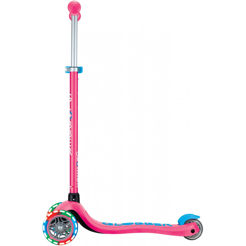 Globber Scooter Primo Plus Lights Fuchsia (442-610-4).