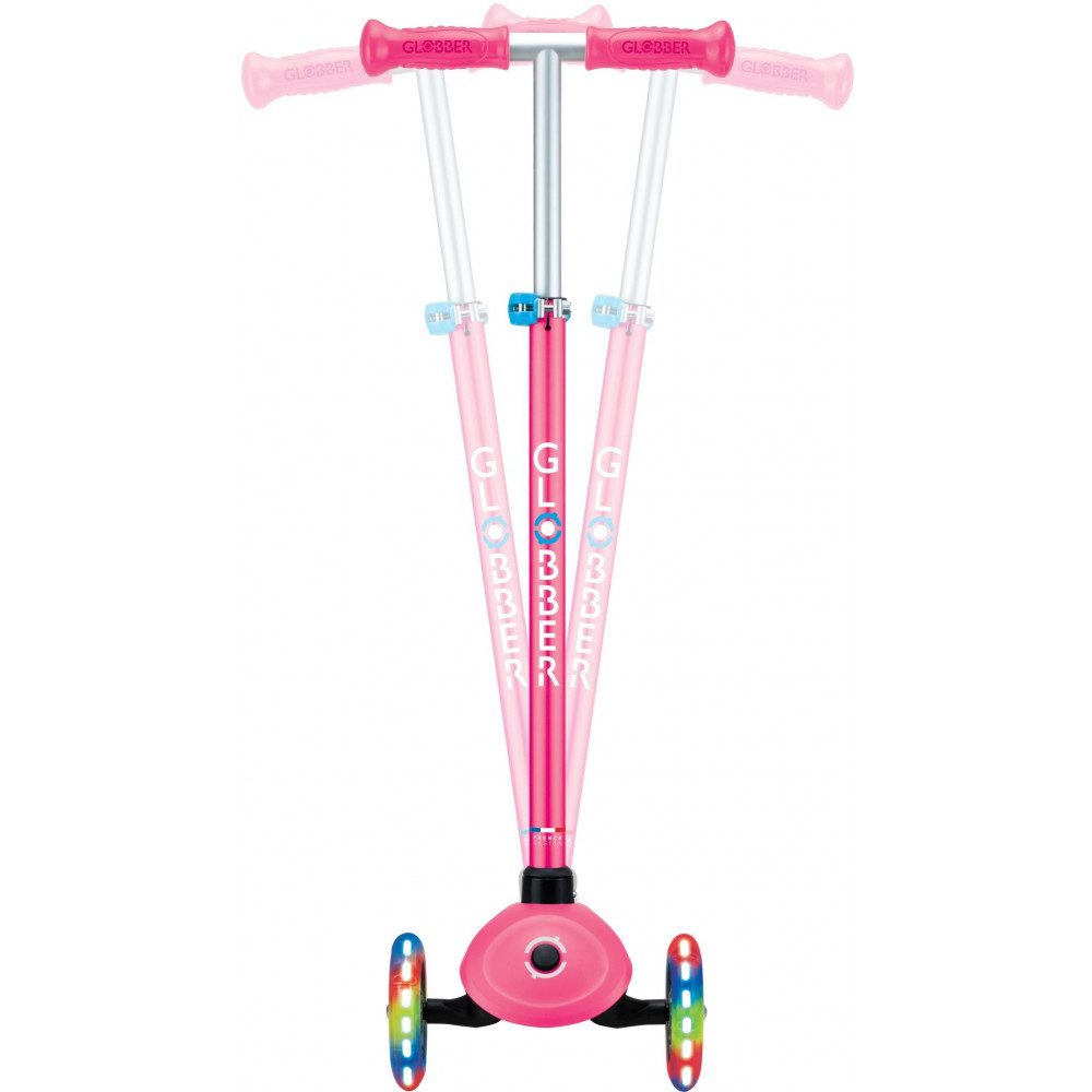 Globber Scooter Primo Plus Lights Fuchsia (442-610-4).